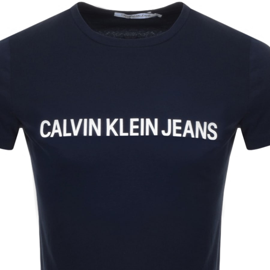 Alternative Image for ProductCalvin Klein Jeans Institutional T Shirt Navy2